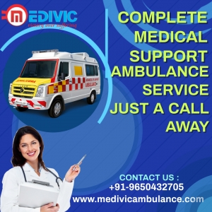 Medivic Ambulance Service in Kasba, Kolkata with ALS Setup